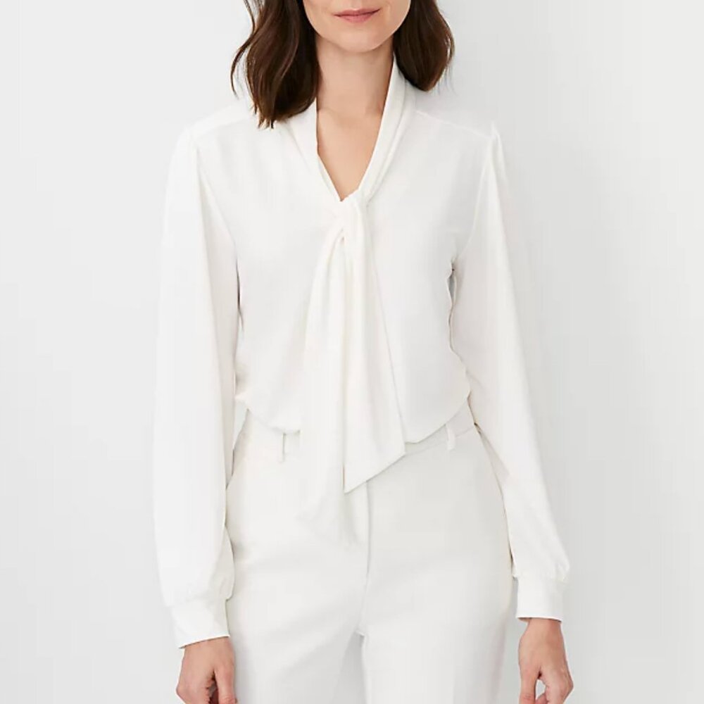 Ann Taylor Tie Neck Top